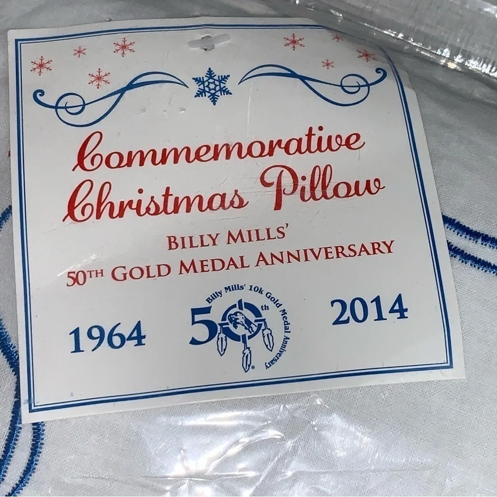 50TH ANNIVERSARY BILLY MILLS CHRISTMAS PILLOW 2014 10